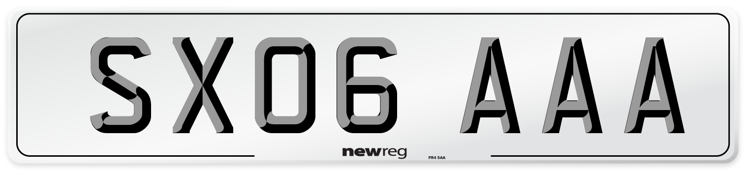SX06 AAA Number Plate from New Reg